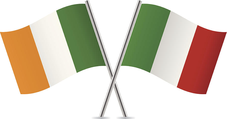 900x474 Irish And Italian Flags Vector