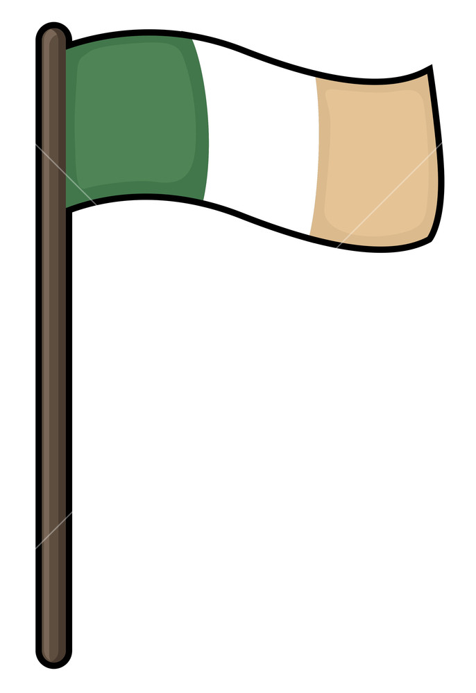 686x1000 Irish Flag Vector Royalty Free Stock Image