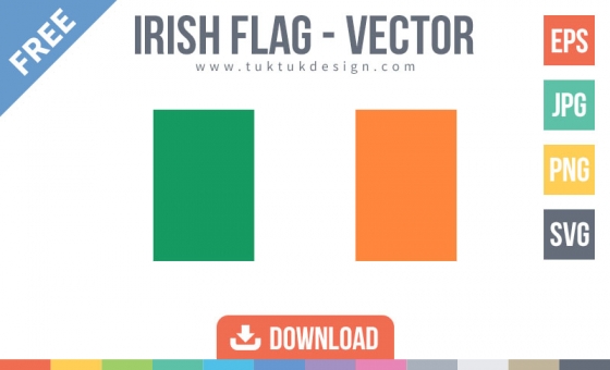 560x340 Irish Flag Icon Free Vector Image