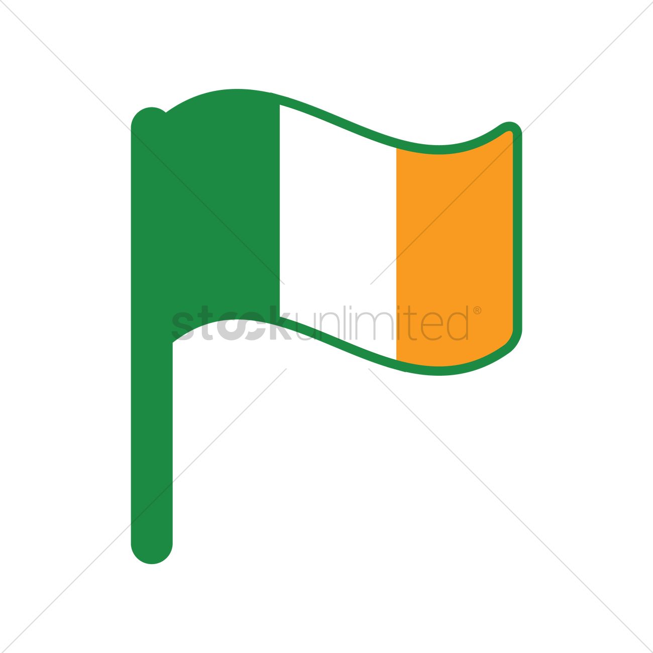 1300x1300 Irish Flag Vector Image