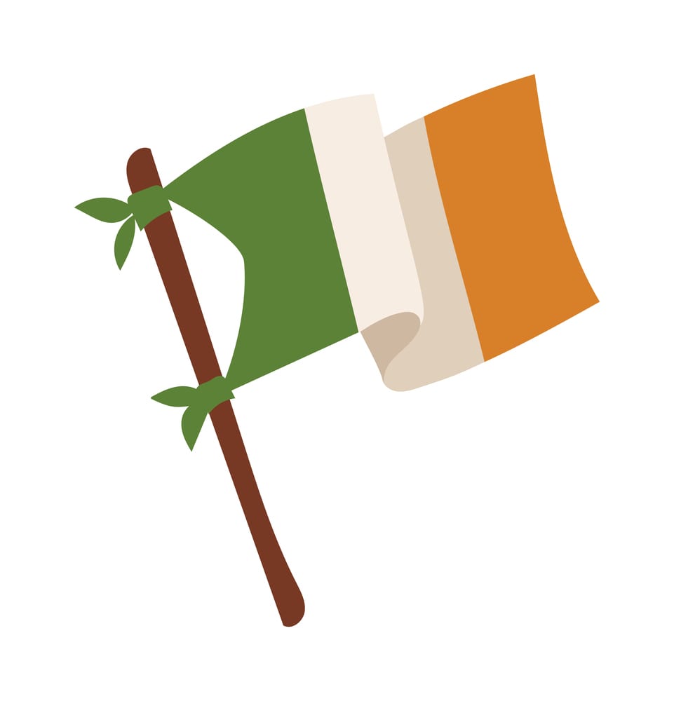 961x1000 Irish Flag Vector Illustration Irish Flag Isolated On Backgroun