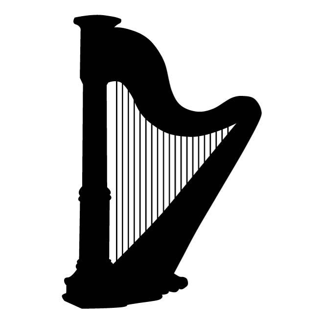 660x660 Harp Silhouette