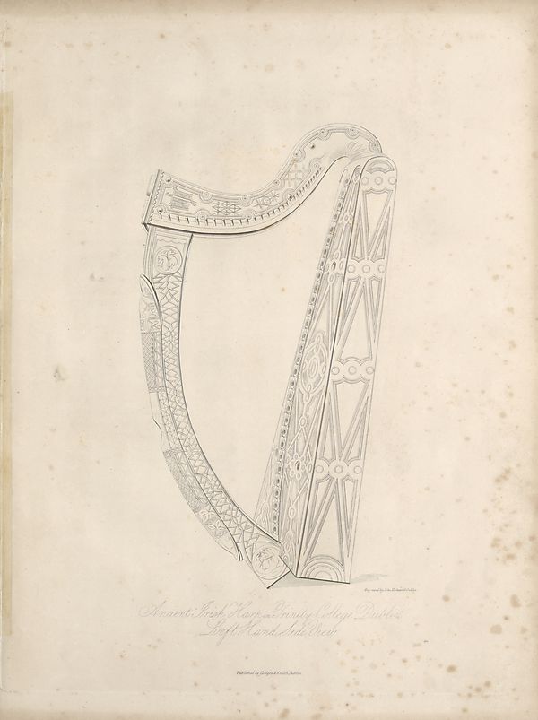 600x803 Huge Collection Of 'irish Harp Drawing' Download More Than