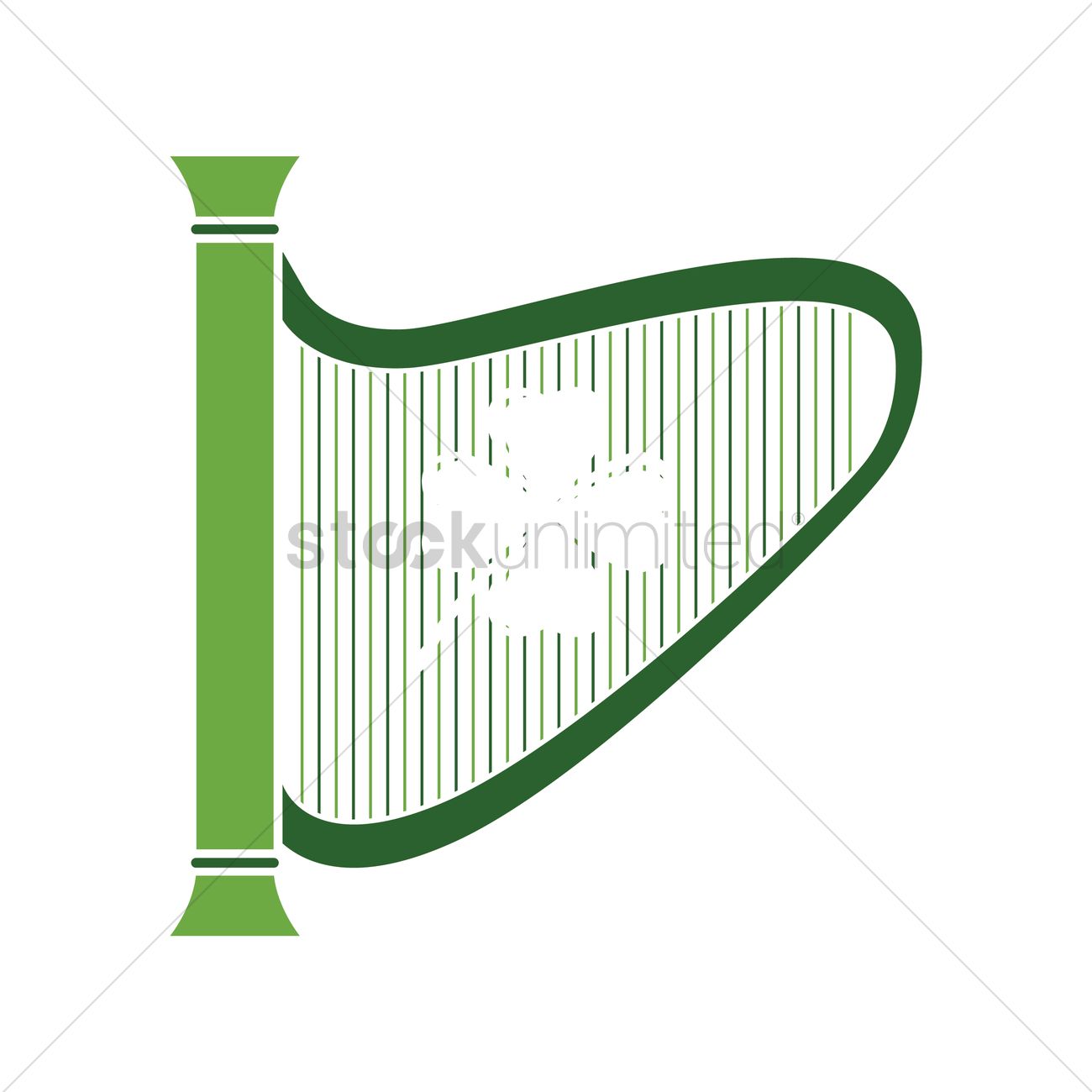 1300x1300 Irish Celtic Harp Vector Image