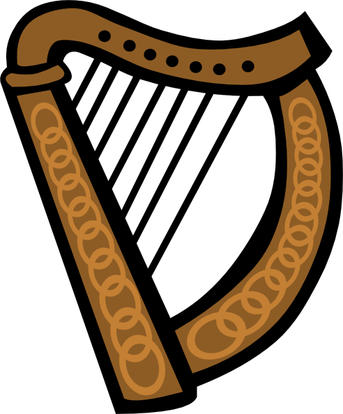 492x594 Celtic Harp Clip Art