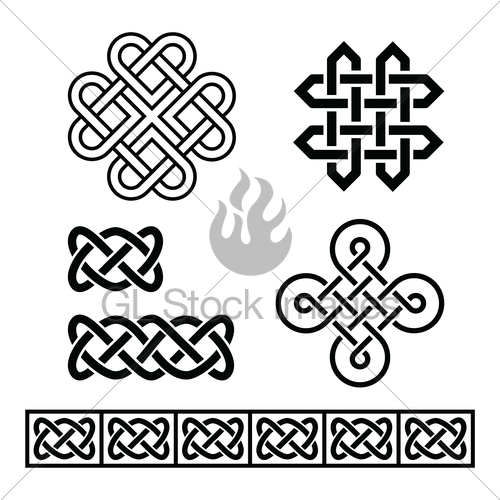 Celtic Irish Patterns And Braids Vector Gl Stock Images 500x500 Celtic Irish Patterns And Braids Vector Gl Stock Images