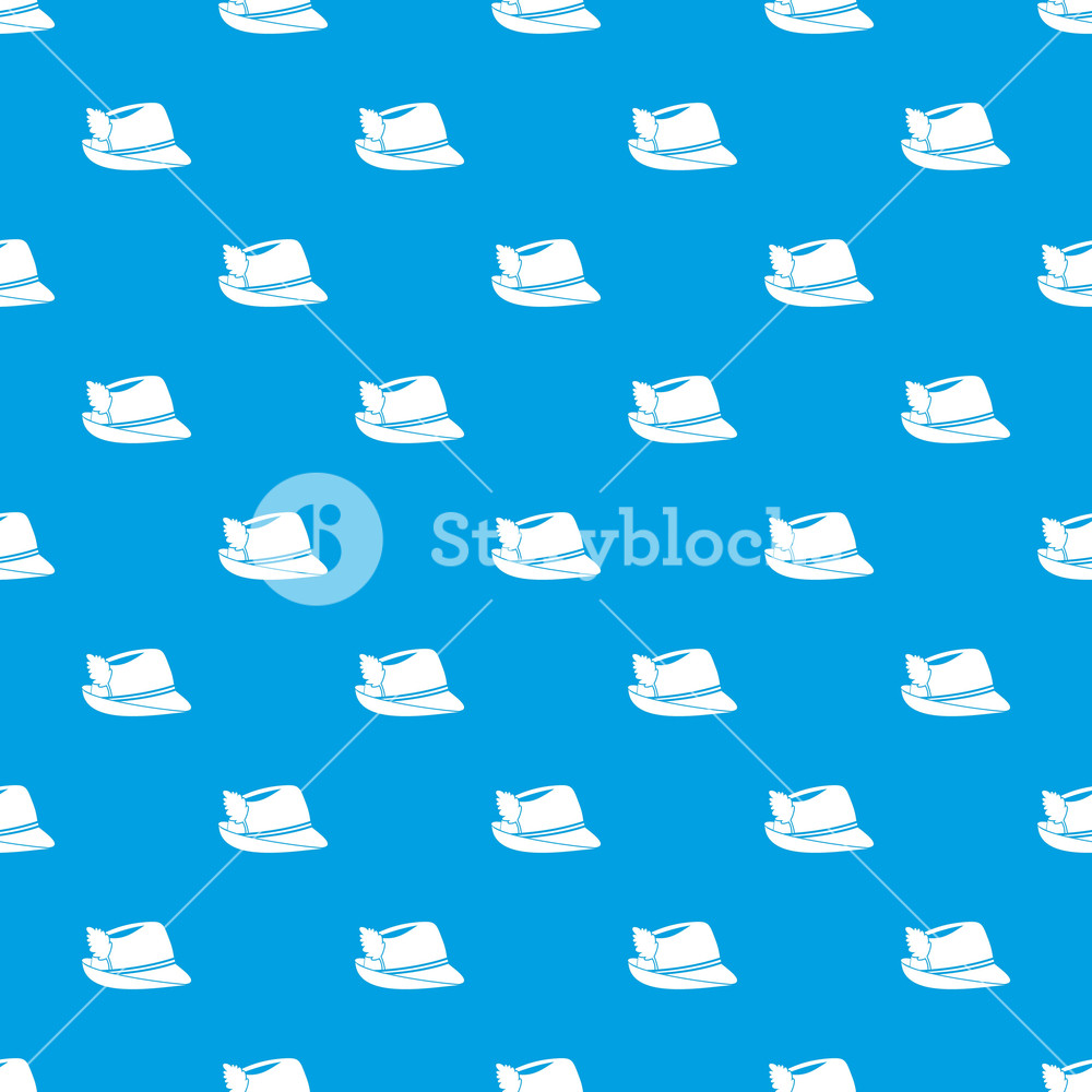 Irish Hat Pattern Repeat Seamless In Blue Color For Any Design 1000x1000 Irish Hat Pattern Repeat Seamless In Blue Color For Any Design