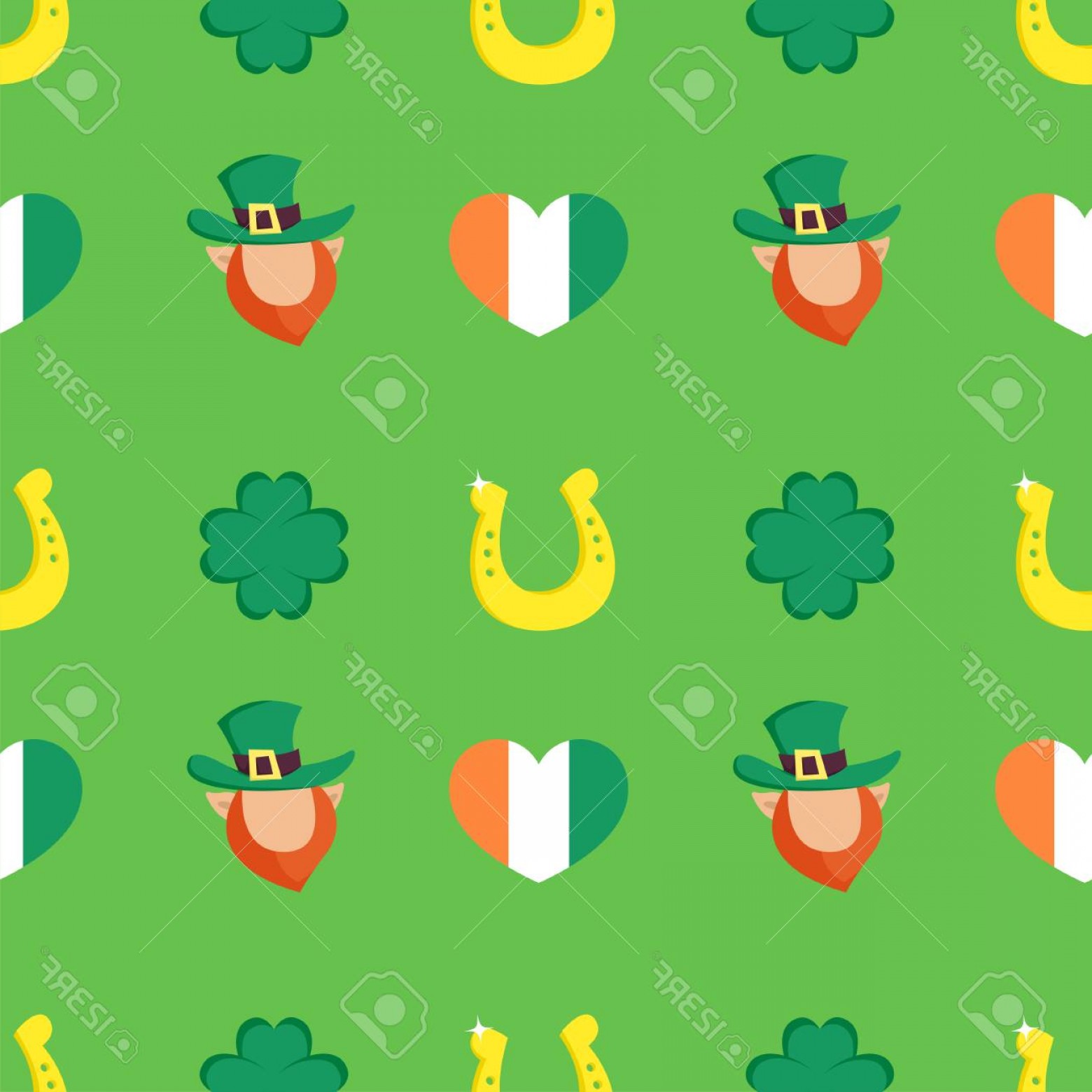 Photostock Vector Vector Seamless Pattern With Four Leaf Clover 1560x1560 Photostock Vector Vector Seamless Pattern With Four Leaf Clover