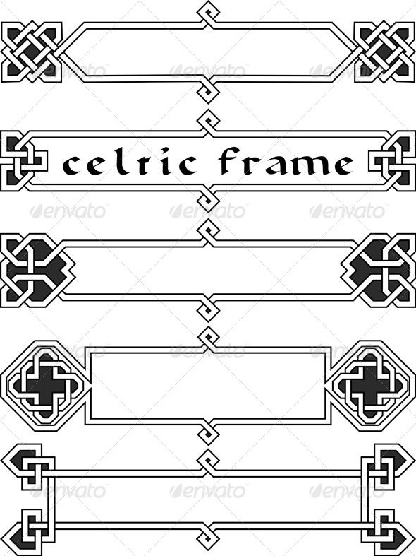 Set Celtic Frame An Element Of Design In The Irish Style Vector 590x787 Set Celtic Frame An Element Of Design In The Irish Style Vector