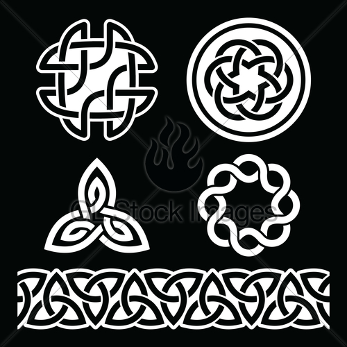 Celtic Irish Patterns And Knots Vector, St Patrick's Day Gl 500x500 Celtic Irish Patterns And Knots Vector, St Patrick's Day Gl
