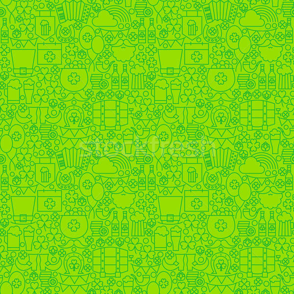 Thin Irish Line Saint Patrick Day Seamless Green Pattern Vector 600x600 Thin Irish Line Saint Patrick Day Seamless Green Pattern Vector
