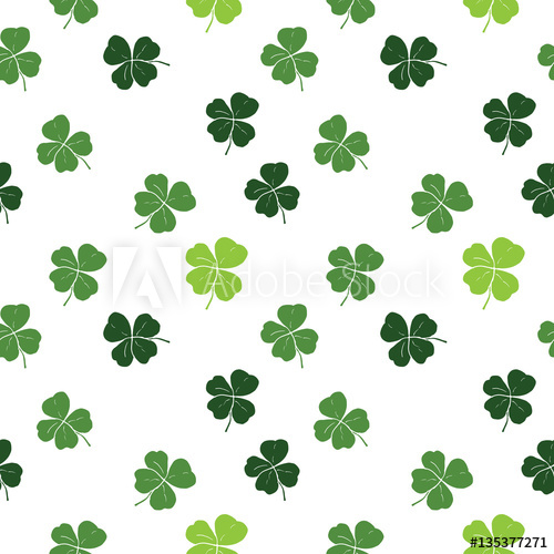 Clover Leaf Hand Drawn Doodle Seamless Pattern Vector Illustration 500x500 Clover Leaf Hand Drawn Doodle Seamless Pattern Vector Illustration