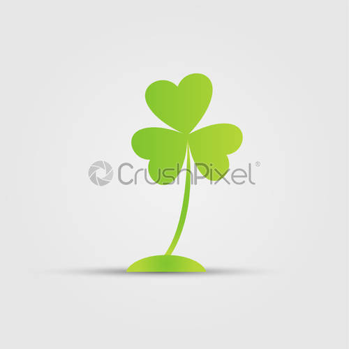 Three Leaf Irish Clover Icon Bright Green Shamrock, Isolated 500x500 Three Leaf Irish Clover Icon Bright Green Shamrock, Isolated
