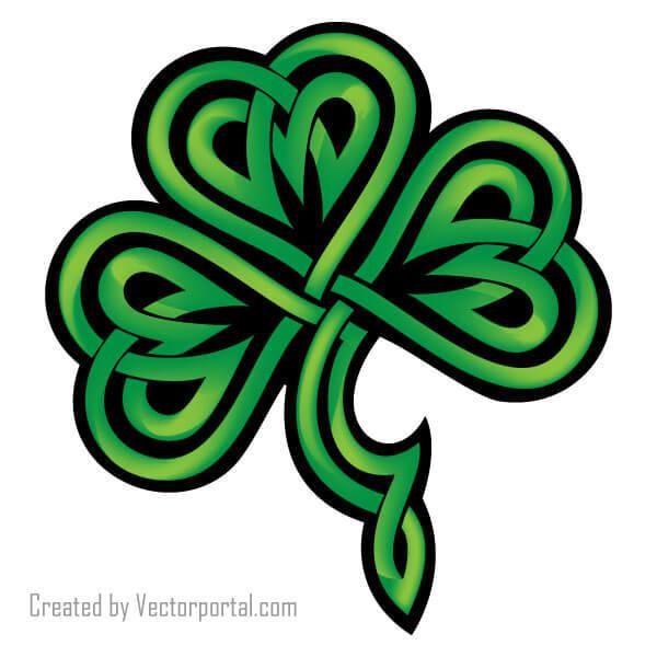600x600 Irish Shamrock Vector Art