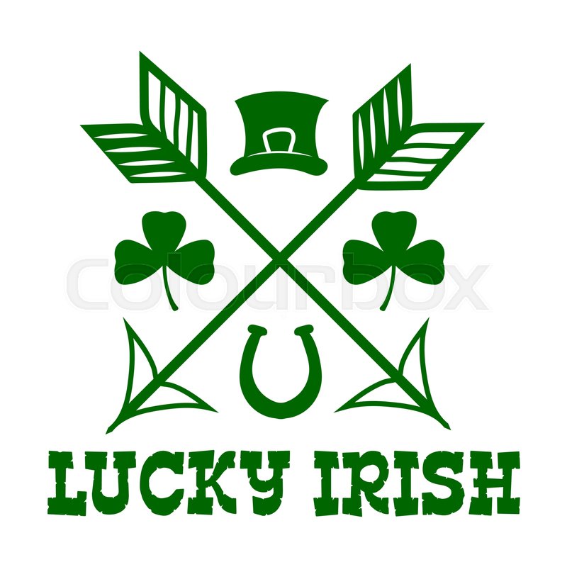 800x800 Lucky Irish Symbols For Saint Patrick Stock Vector Colourbox