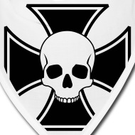 190x190 Iron Cross Skull Bandana Spreadshirt