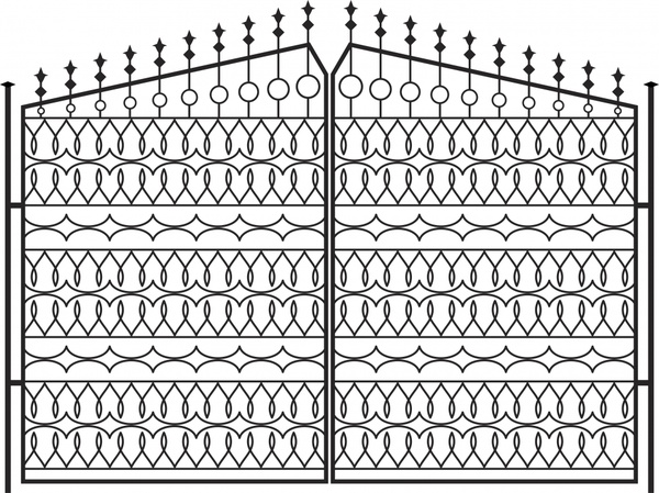 European Pattern Vector Style Iron Fence Free Vector 600x449 European Pattern Vector Style Iron Fence Free Vector