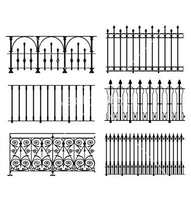 Railings And Fences Vector Doors In Wrought Iron Stairs 380x400 Railings And Fences Vector Doors In Wrought Iron Stairs