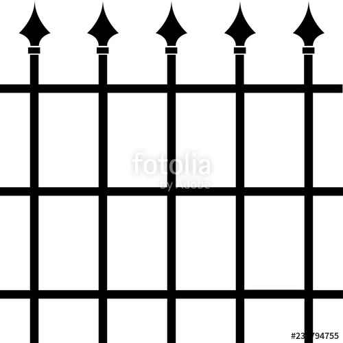 Vector Logo Iron Fence In Halloween On The White Blackground 500x500 Vector Logo Iron Fence In Halloween On The White Blackground