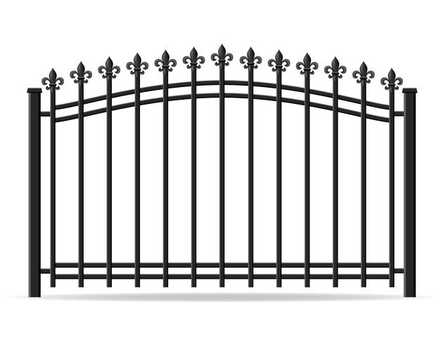 Iron Forged Fence Vector Illustration 630x490 Iron Forged Fence Vector Illustration
