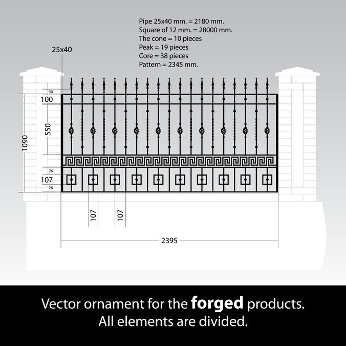 Free Europeanstyle Iron Fence Files, Vectors Graphics 676x676 Free Europeanstyle Iron Fence Files, Vectors Graphics