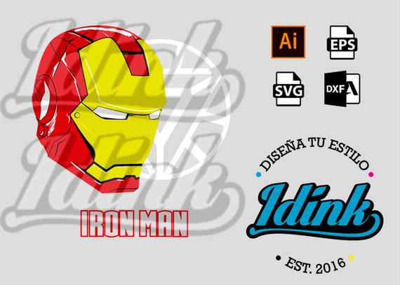 570x407 Iron Man Helmet Vector Face Mask Logo The Avengers Etsy