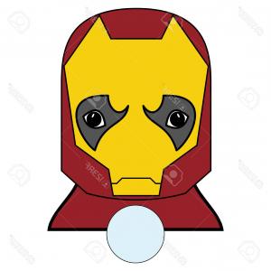 300x300 Photostock Vector Character In Red Yellow Covered With An Iron