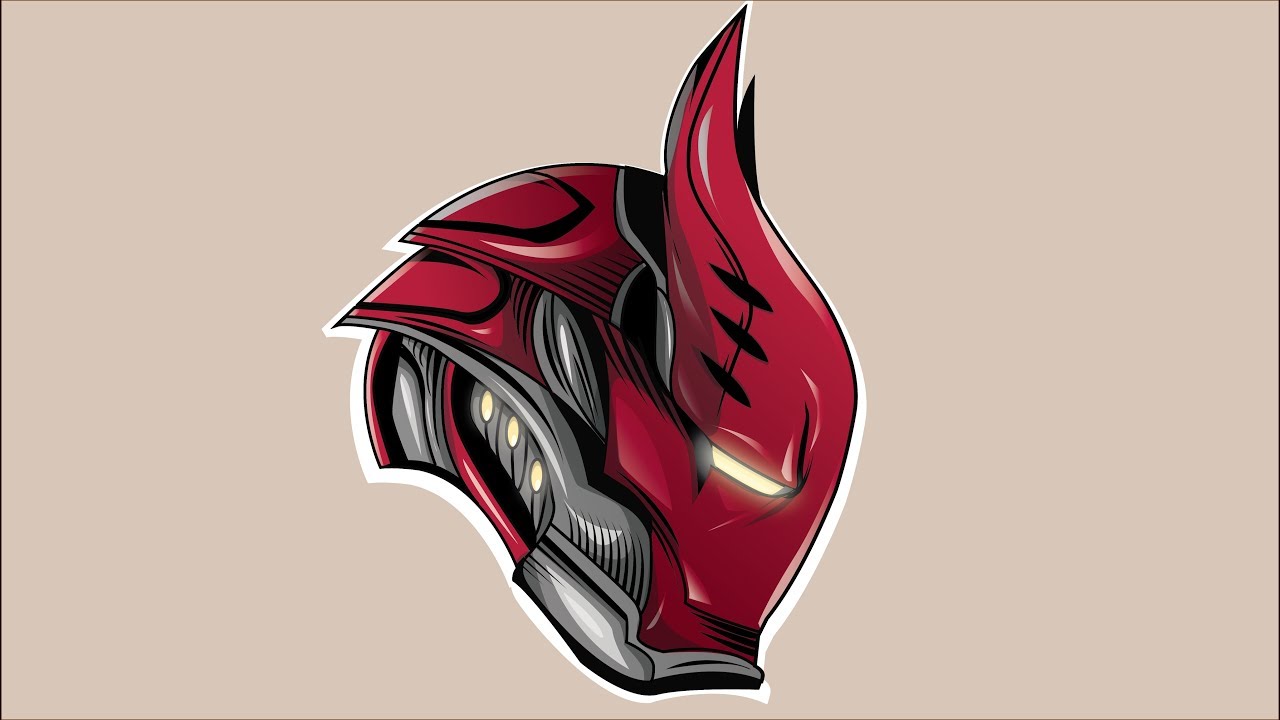 1280x720 Vector Art Ironman Helmet Adobe Illustrator