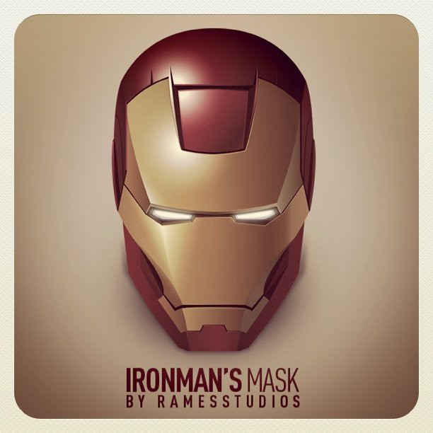 612x612 Vector Illustration Ironman's Mask
