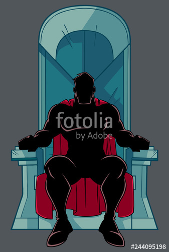 337x500 Superhero On Throne Silhouette Stock Image And Royalty Free