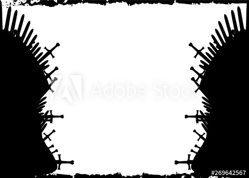 500x357 Thrones Template Hand Drawn Iron Throne Of Westeros Made