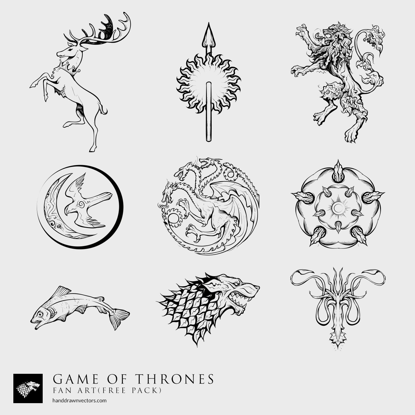 1400x1400 Game Of Thrones Vectors Tattoos Game Of Thrones Tattoo