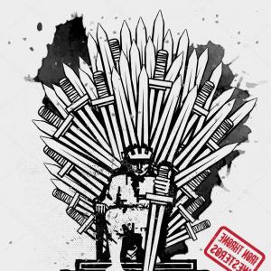 300x300 Hand Drawn Iron Throne Of Westeros Made Of Antique Vector