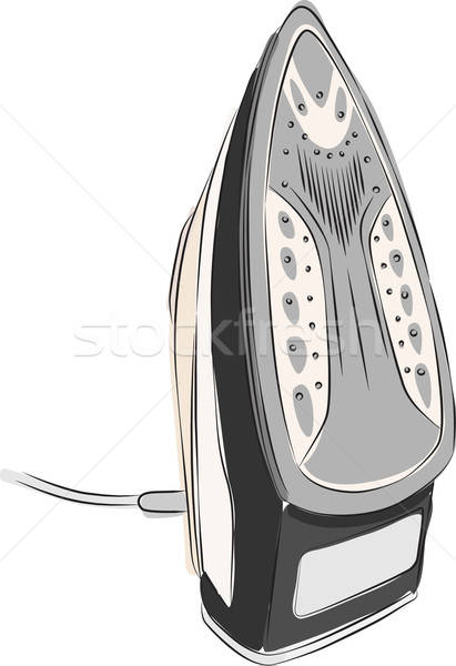 411x600 Sketched Clothes Iron Vector Illustration Theo Malings