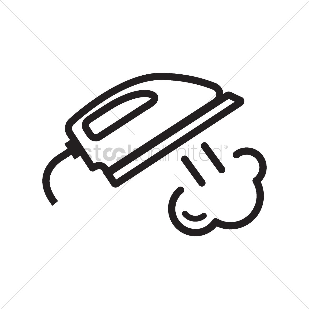 1300x1300 Steam Iron Vector Image