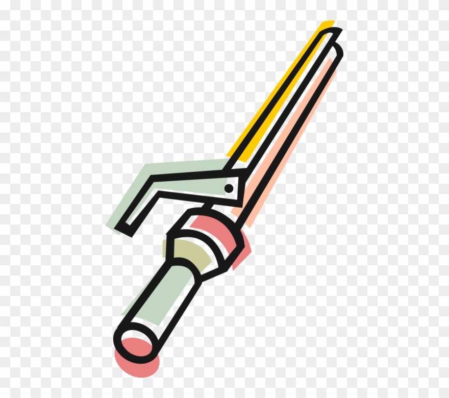 880x780 Vector Illustration Of Electric Hair Iron Or Curling