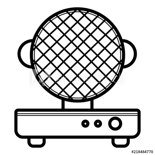 500x500 Waffle Iron Vector Icon