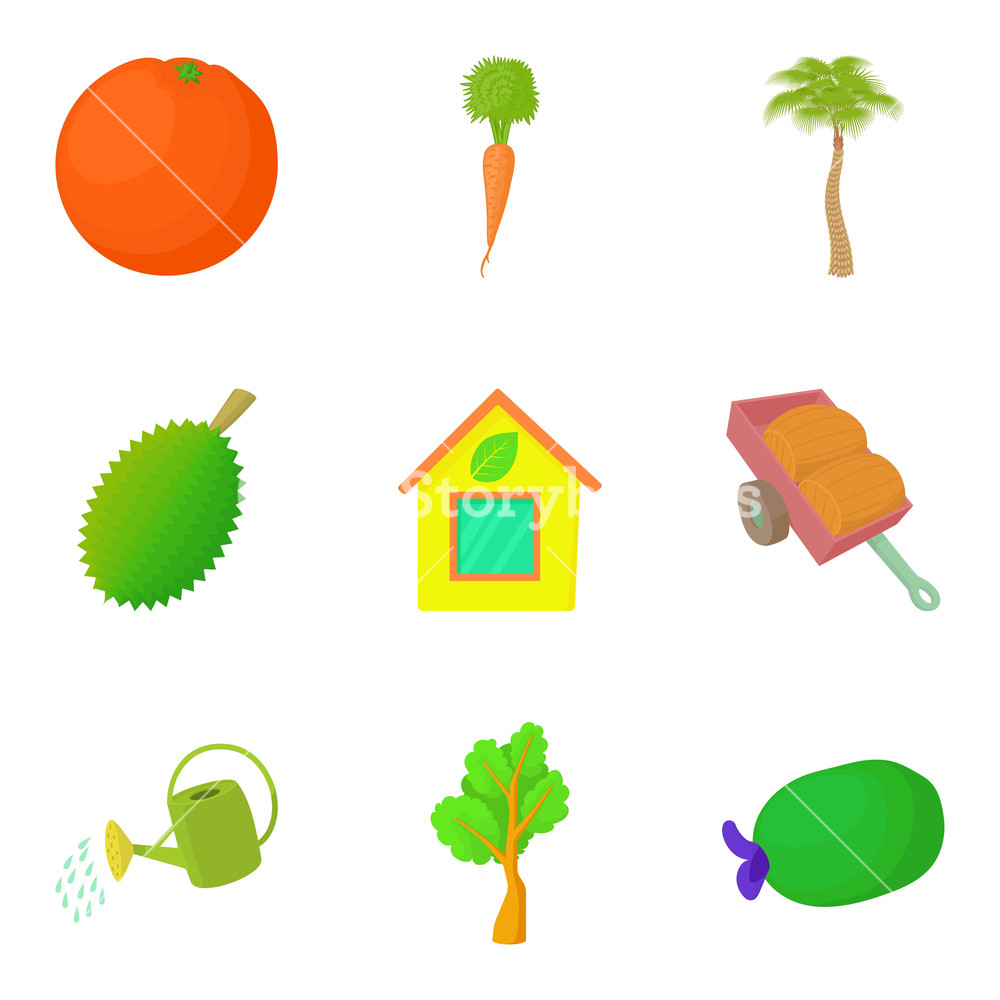 1000x1000 Irrigation Icons Set Cartoon Set Of Irrigation Vector Icons