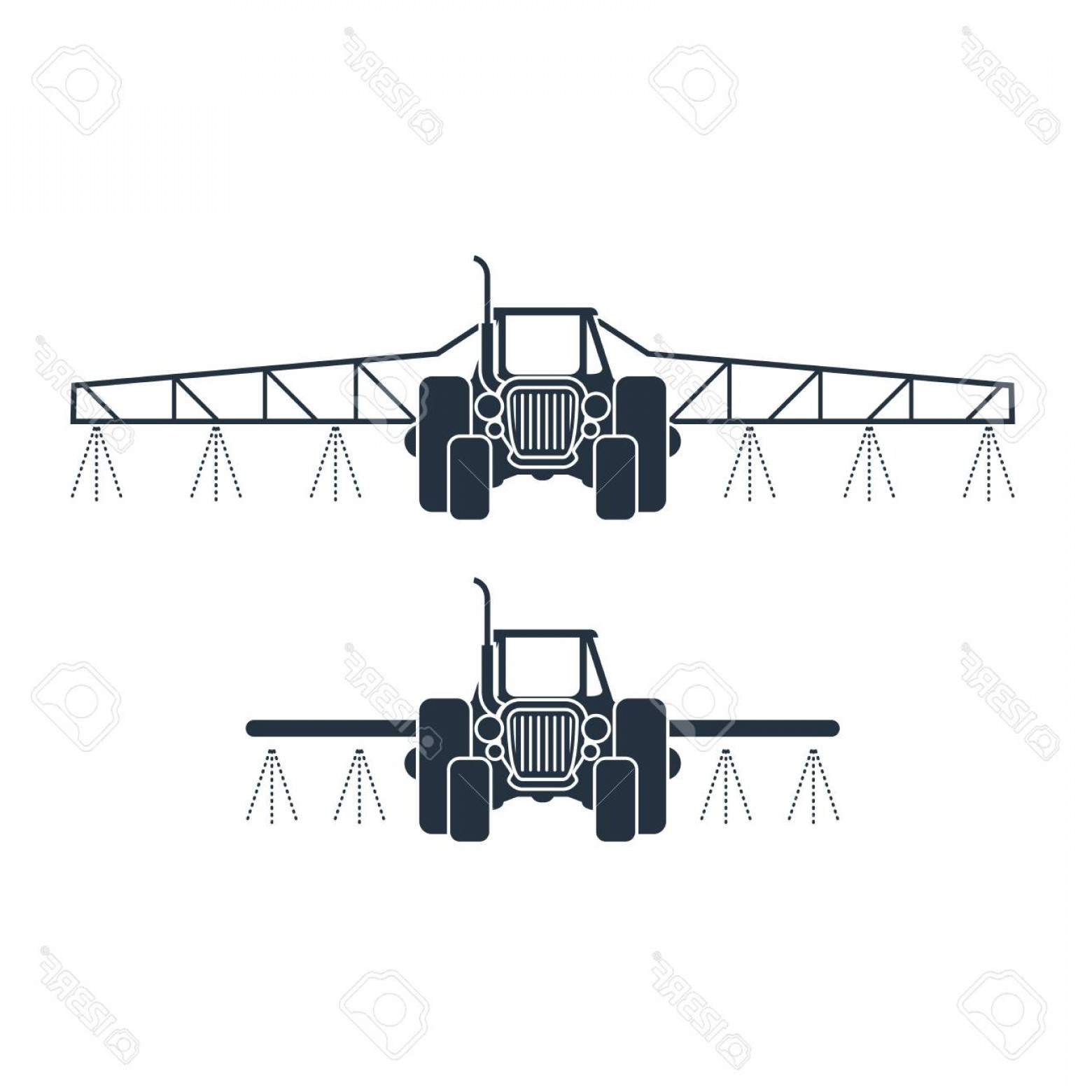 1560x1560 Photostock Vector Fertilizer Icon Tractor Spraying Pesticides