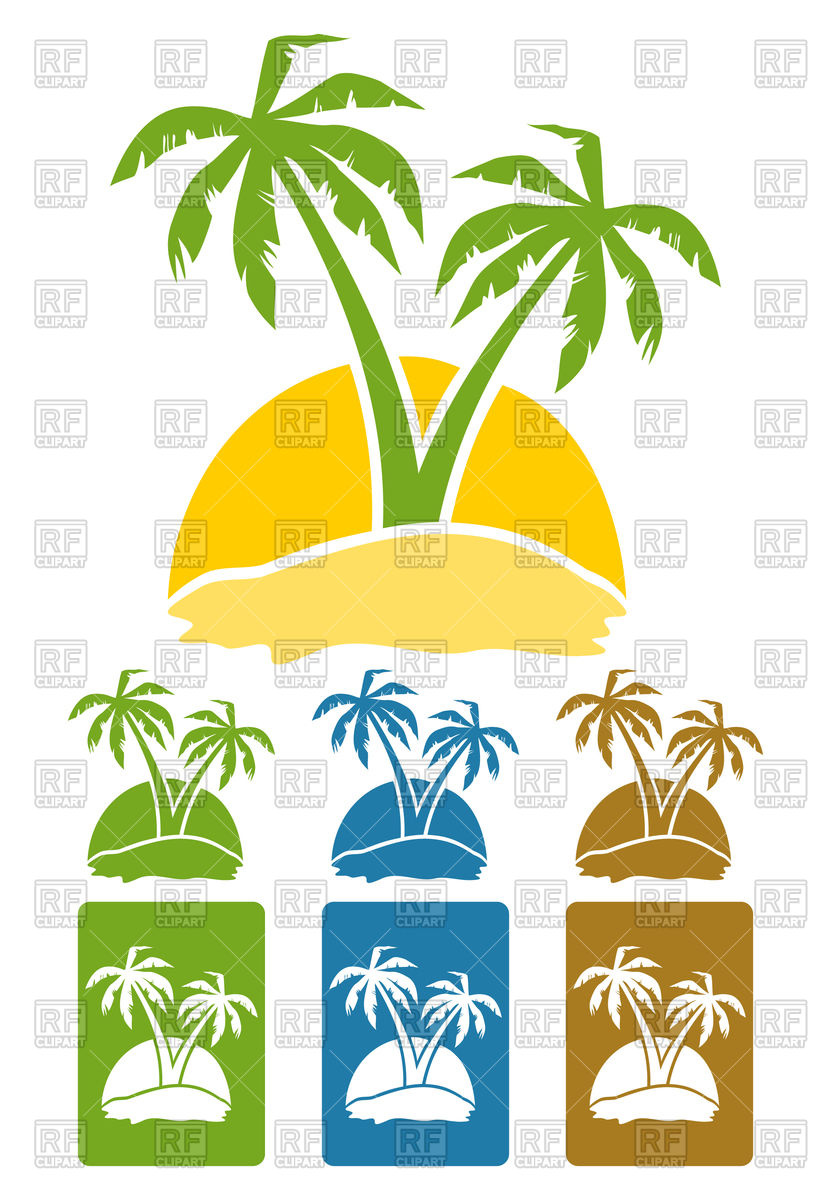 Palm Tree On Island Vector Image Of Travel 831x1200 Palm Tree On Island Vector Image Of Travel