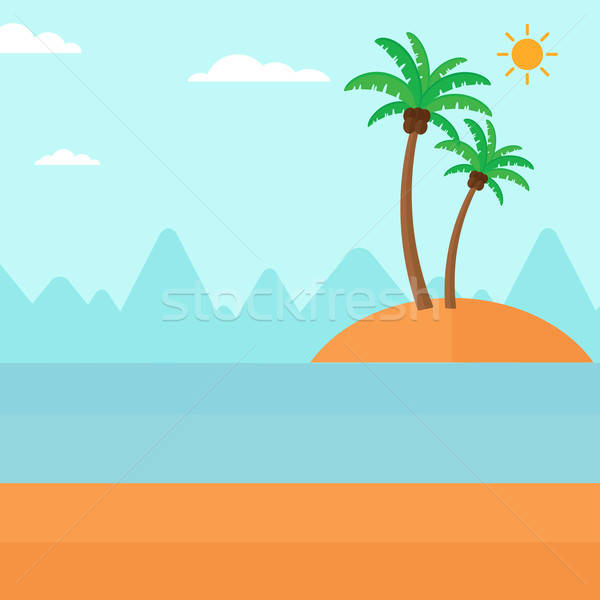 Background Of Small Tropical Island Vector Illustration Andrei 600x600 Background Of Small Tropical Island Vector Illustration Andrei