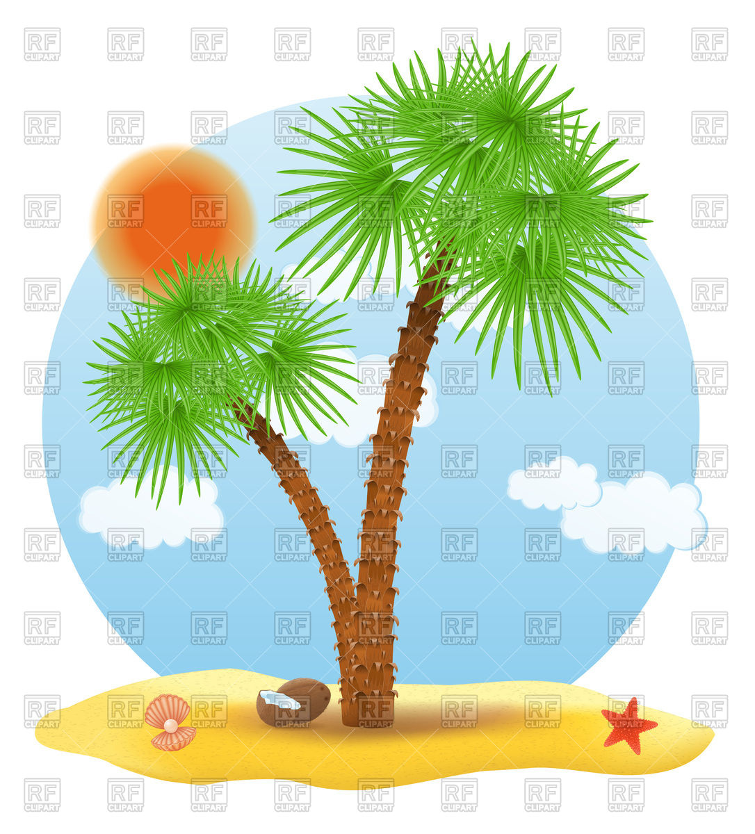 Palm Tree On Island Vector Image Of Travel Konturvid 1086x1200 Palm Tree On Island Vector Image Of Travel Konturvid
