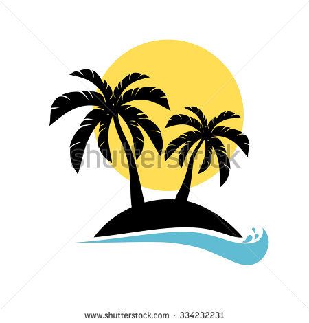 Palm Trees Silhouette On Island Vector Basket Palm Tree 450x470 Palm Trees Silhouette On Island Vector Basket Palm Tree