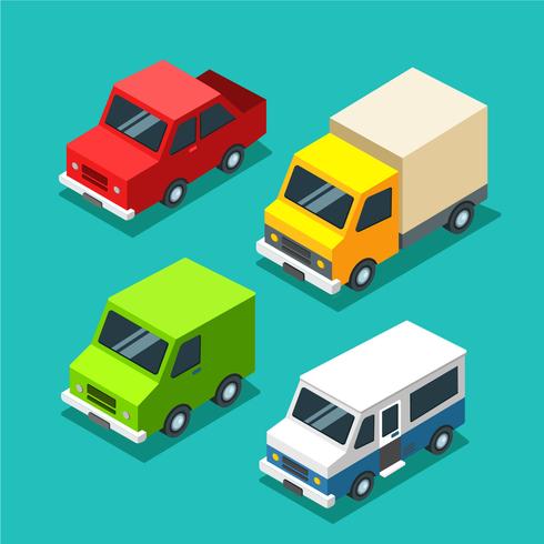 490x490 Isometric Car Vector