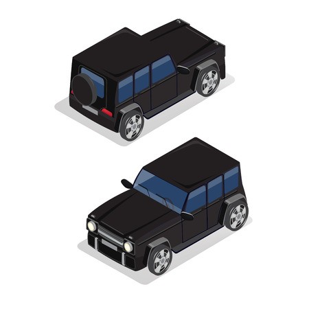 450x450 Isometric Transportation Offroad Car Isometric Car Vector