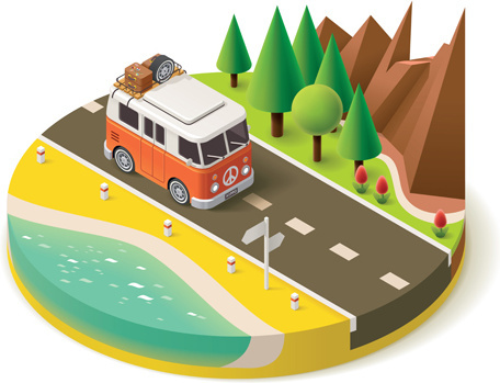 456x349 Isometric Vehicles Vector Free Vector Download