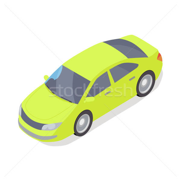 600x600 Personal Car Vector Icon In Isometric Projection Vector