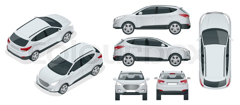 800x351 Car Vector Template On White Stock Vector Colourbox