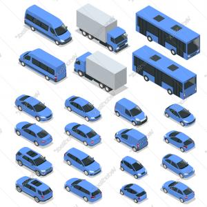 300x300 Flat Isometric High Quality City Transport Car Vector Hoodamathrun