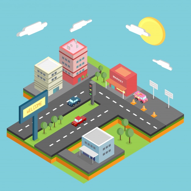 Isometric City Design Vector Free Download 626x626 Isometric City Design Vector Free Download